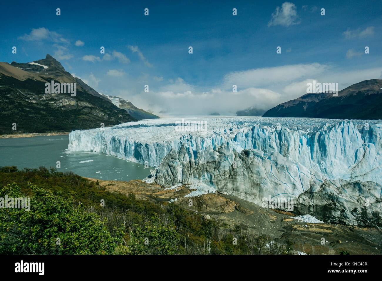 glaciar Perito Moreno, Parque Nacional Los Glaciares, departamento Lago Argentino, provincia de Santa Cruz, Patagonia, Argentina. Stock Photo