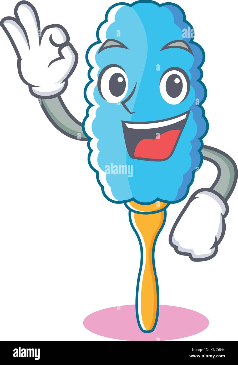 Okay feather duster character cartoon Stock Vector Image & Art Alamy