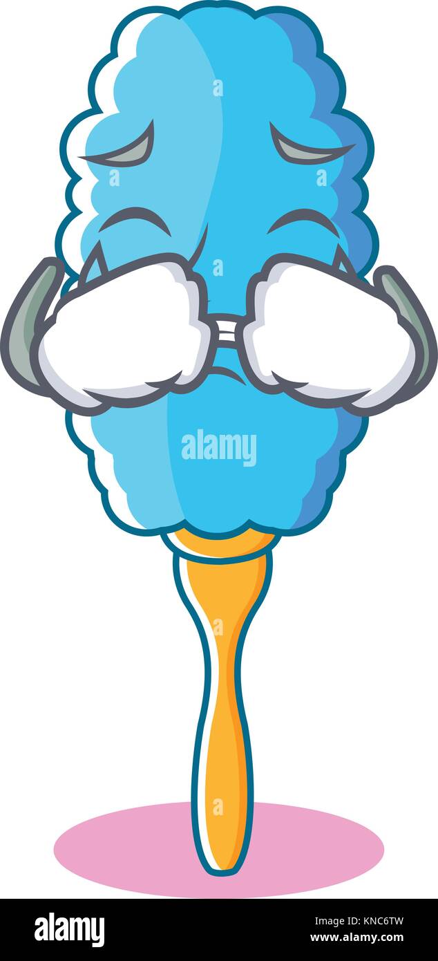 Crying feather duster character cartoon Stock Vector Image & Art Alamy