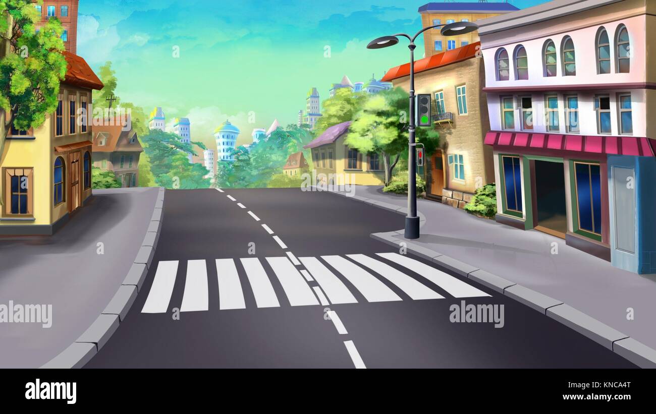 Digital painting of the underground crossing Stock Photo - Alamy