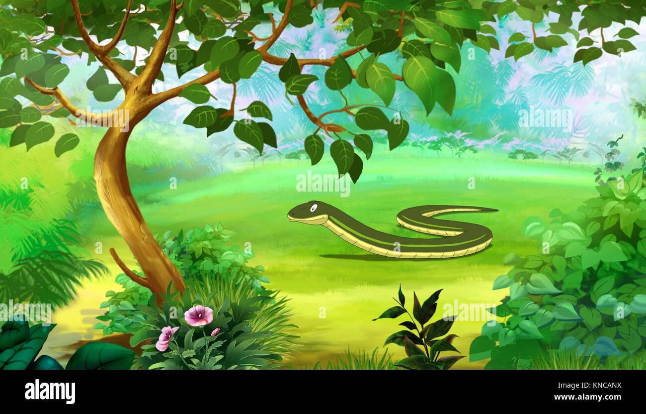 Slow Worm In A Forest Digital Painting Full Color Cartoon Style Illustration Stock Photo Alamy Slow Worm In A Forest Digital Painting Full Color Cartoon Style Illustration Stock Photo Alamy