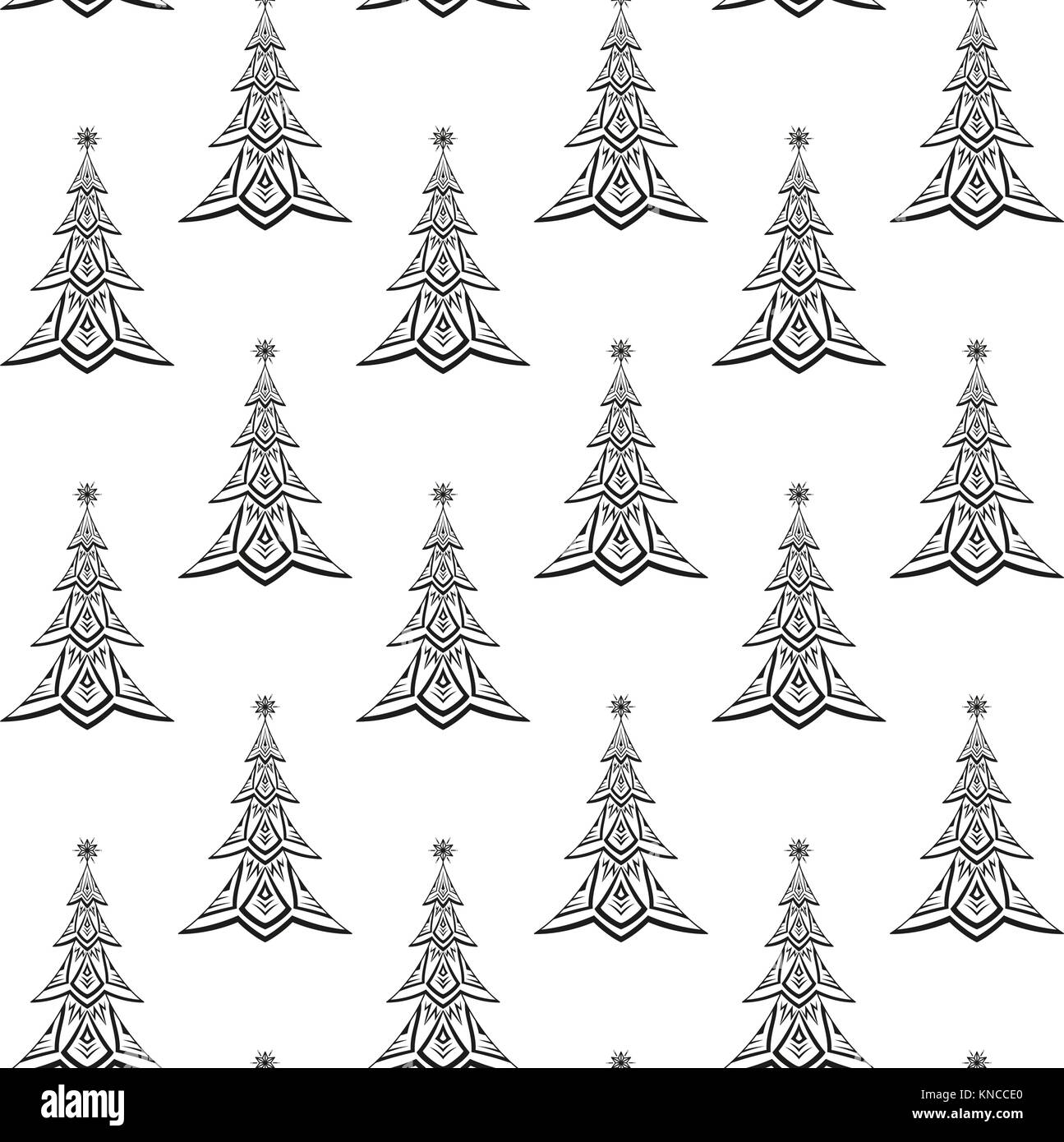 Christmas Trees, Seamless Stock Vector Image & Art Alamy