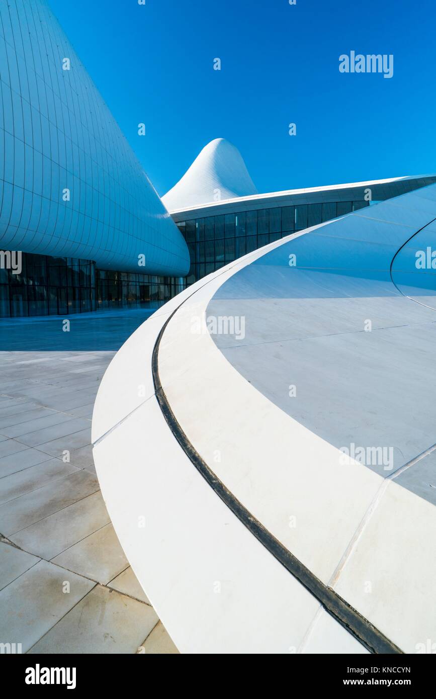 Zaha Hadid Architect Building, Heydar Aliyev Center, Baku City, Azerbaijan, Middle East. Stock Photo