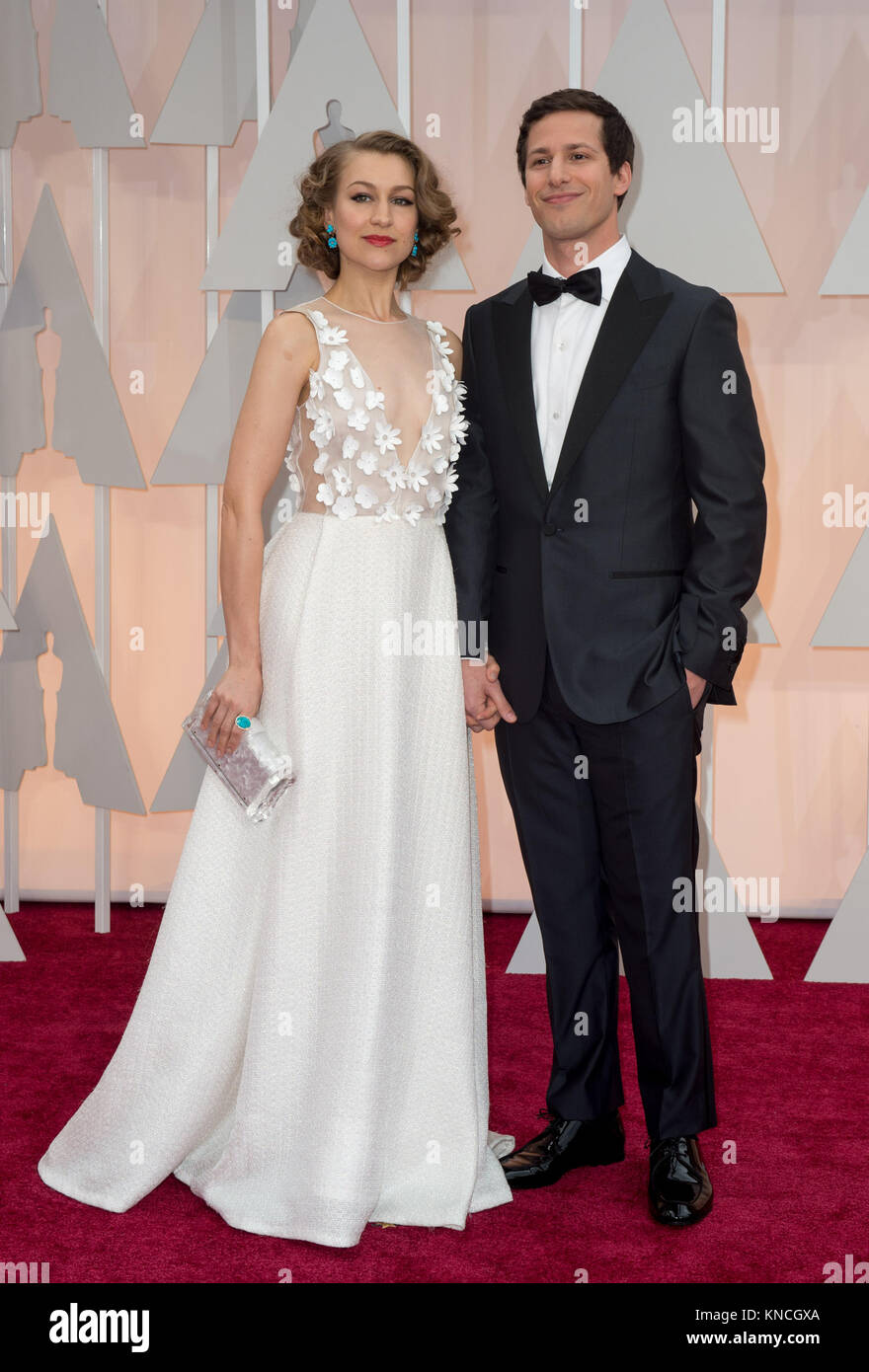 HOLLYWOOD, CA FEBRUARY 22 Joanna Newsom and Andy Samberg arrives at the 87th Annual Academy