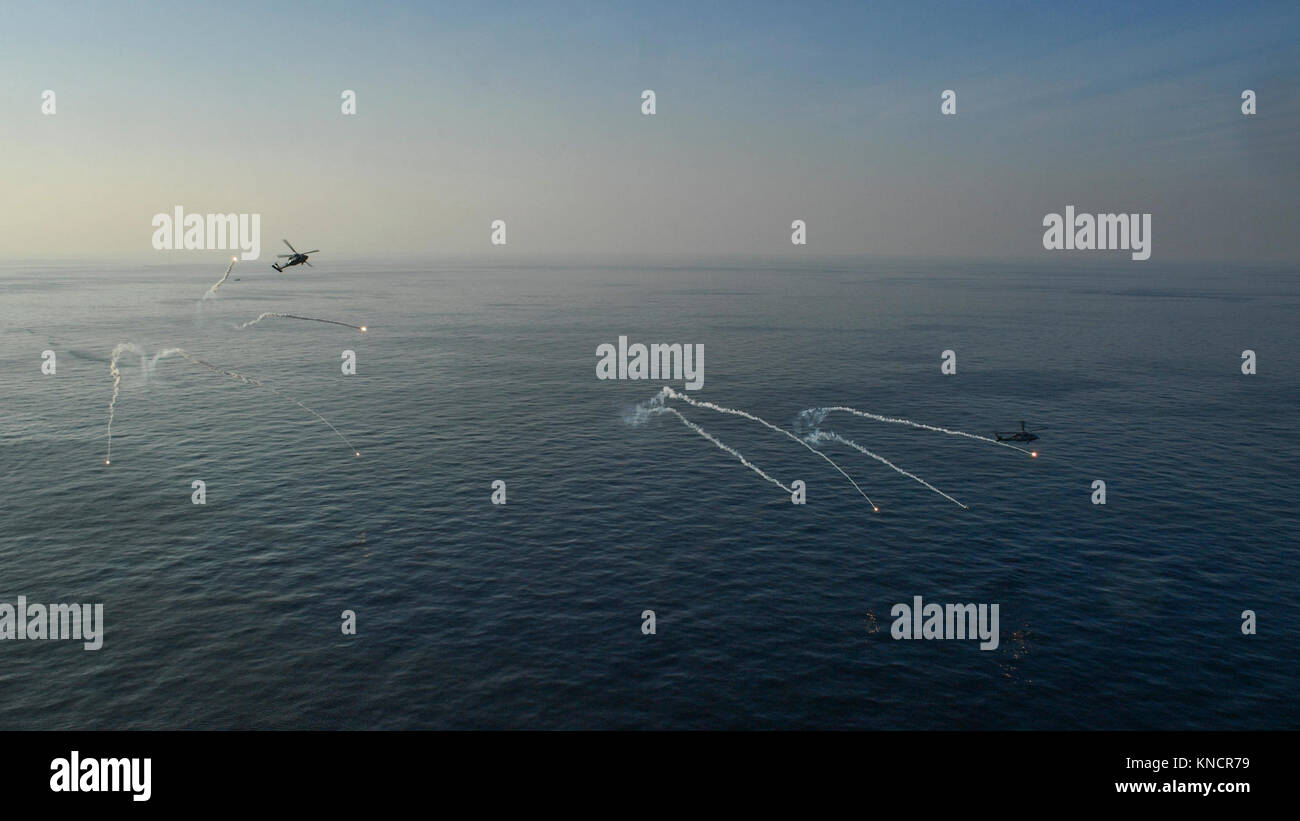 Two MH-60S Sea Hawks, assigned to the Indians of Helicopter Sea Combat ...
