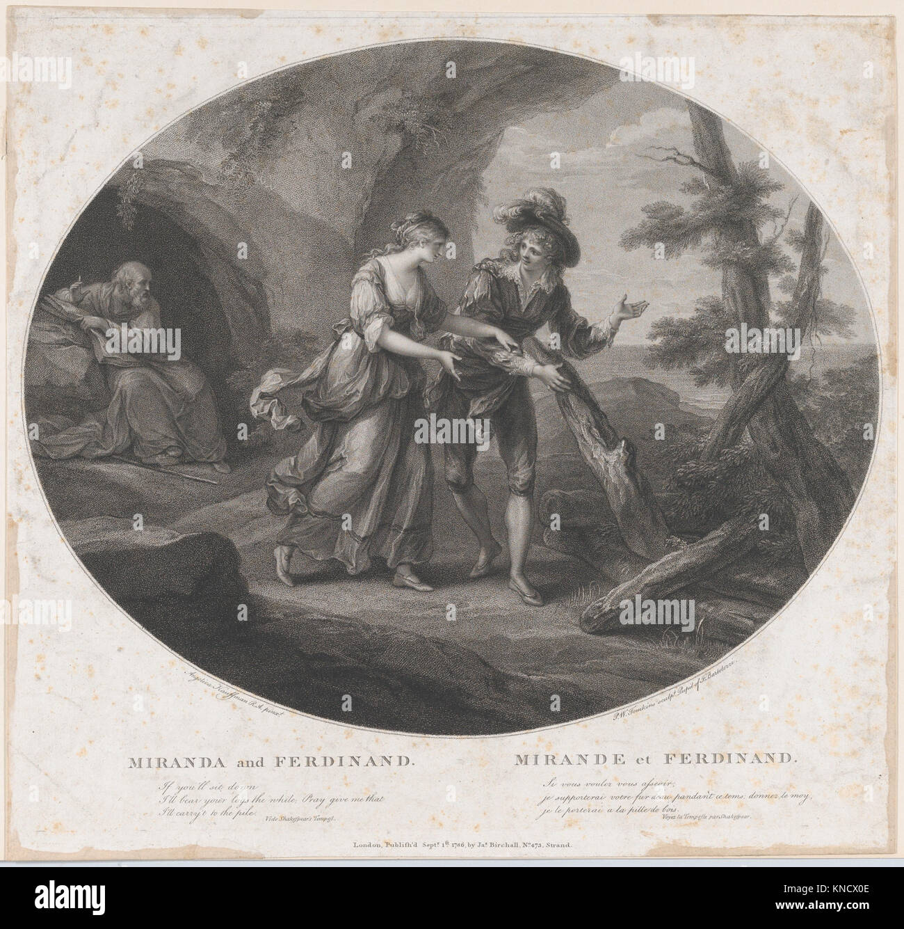 Ferdinand and Miranda (Shakespeare, The Tempest, Act 3, Scene 1) MET DP858683 707910 Stock Photo