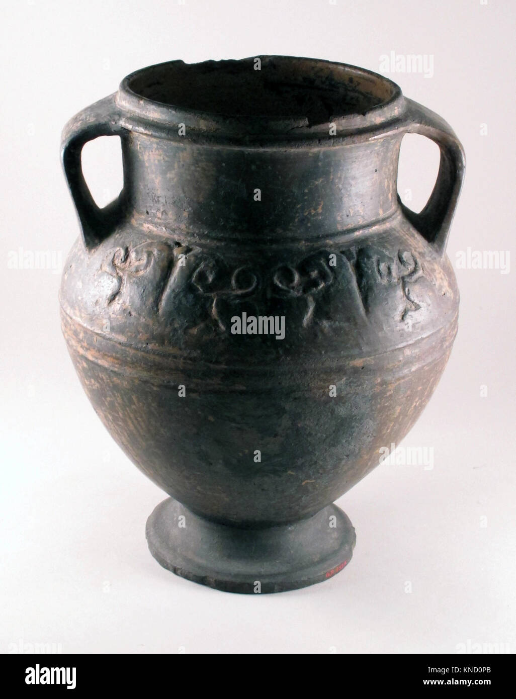 This amphora with a lid is a classic example of ancient pottery ...