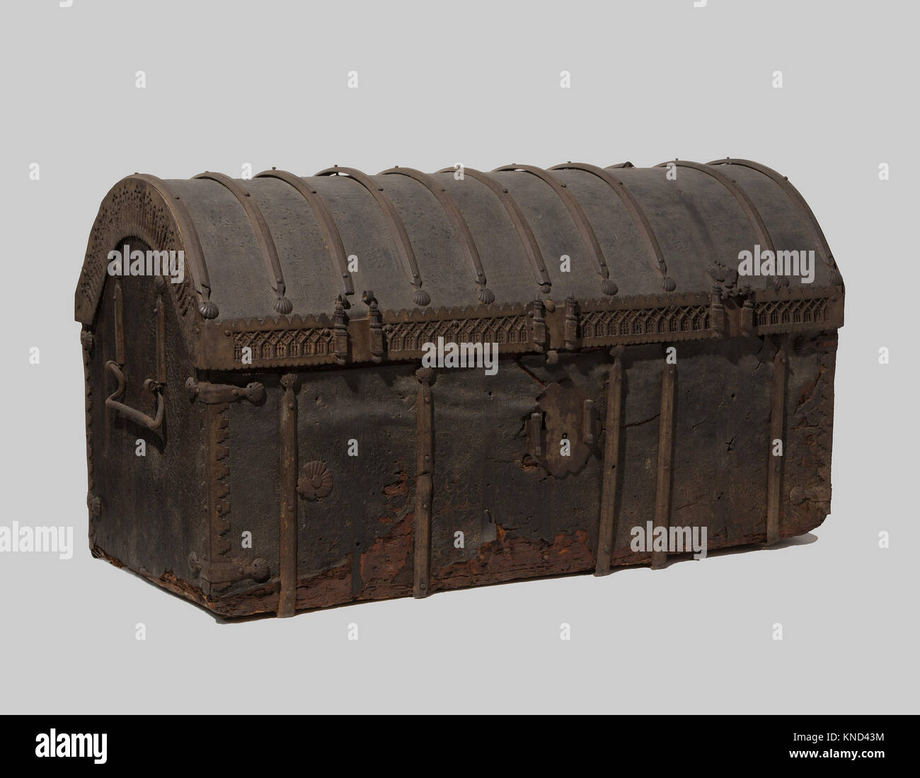 This intricately designed coffer from the 17th century serves both as a ...