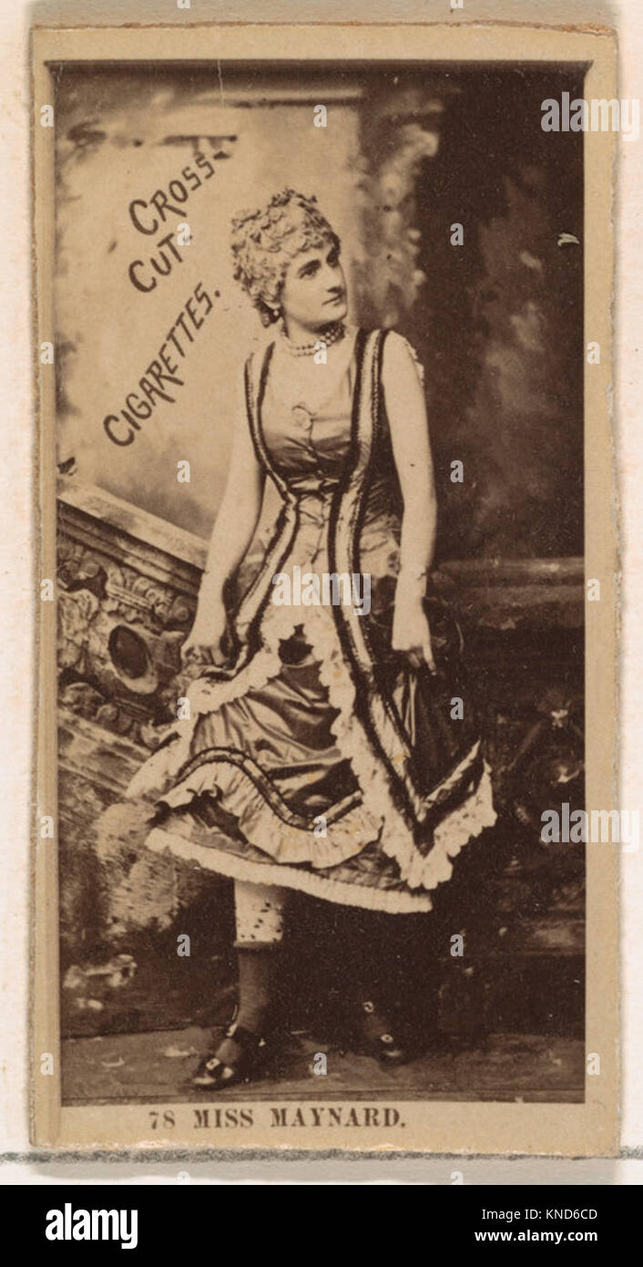 This card features Miss Maynard from the Actors and Actresses series ...