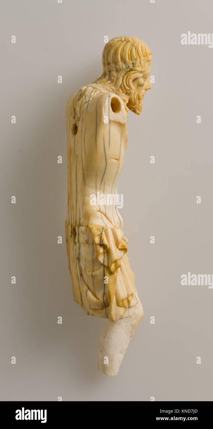 Crucified Christ MET LC 1978 521 3 s02 466045 French, Crucified Christ, ca. 1260?80, Elephant ivory, traces of polychromy, Overall: 6 5/8 x 1 11/16 x 1 5/16in. (16.8 x 4.3 x 3.4cm). The Metropolitan Museum of Art, New York. Gift of Mr. and Mrs. Maxime L. Hermanos, 1978 (1978.521.3) Stock Photo