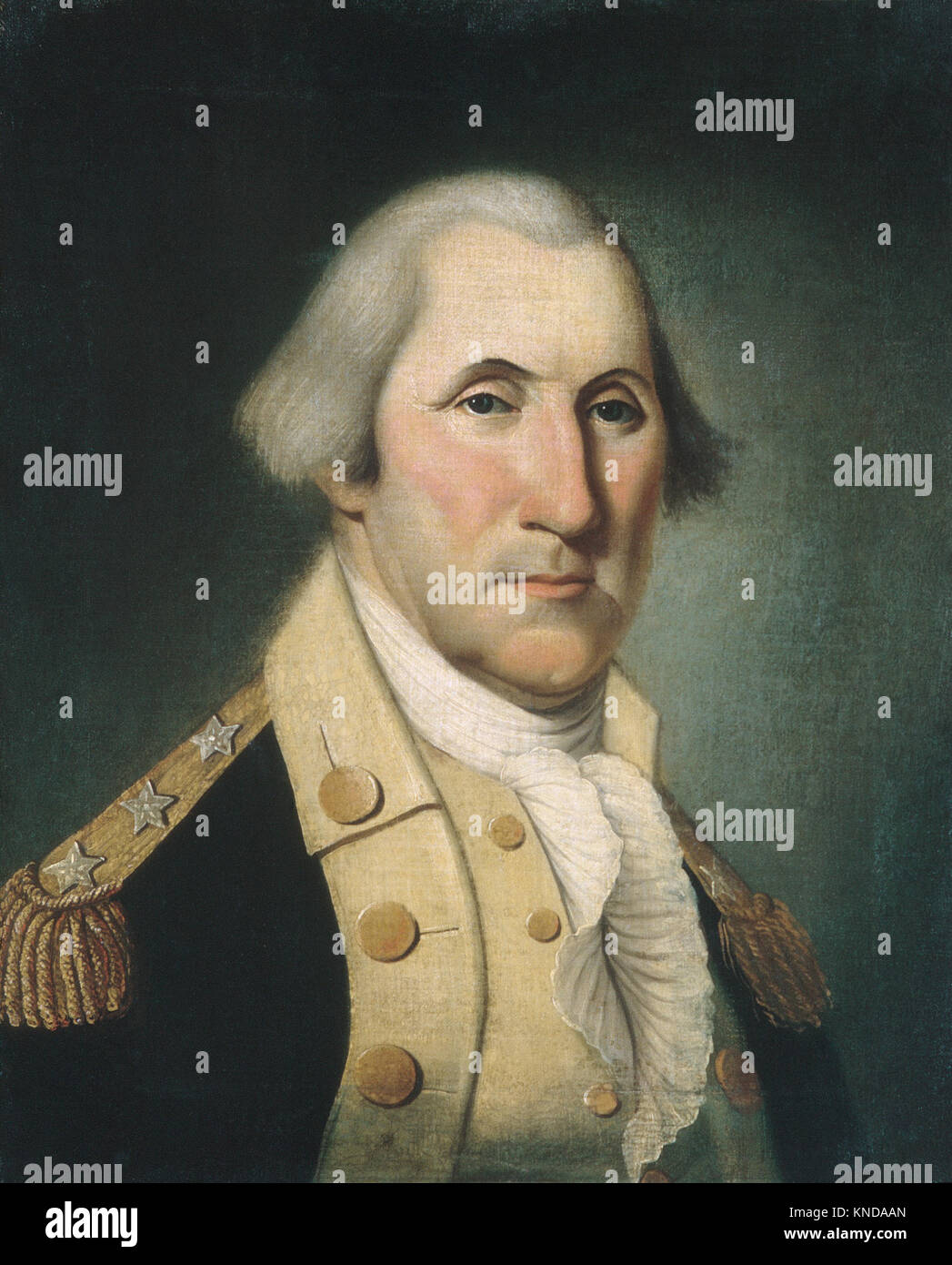 This portrait of George Washington highlights his iconic status as the ...