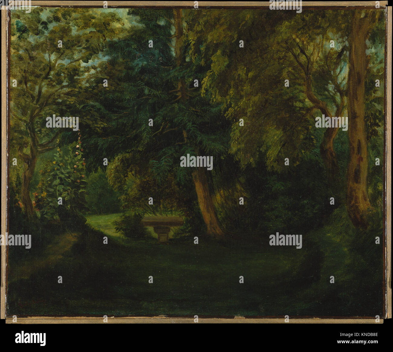 Sand's Garden at Nohant, oil painting by French romantic artist