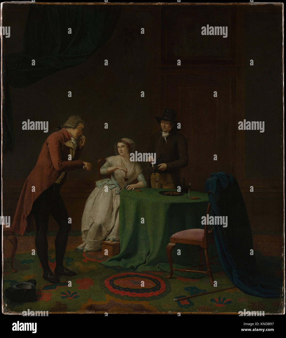 Conversation Piece (The Sense of Smell), oil painting by dutch painter