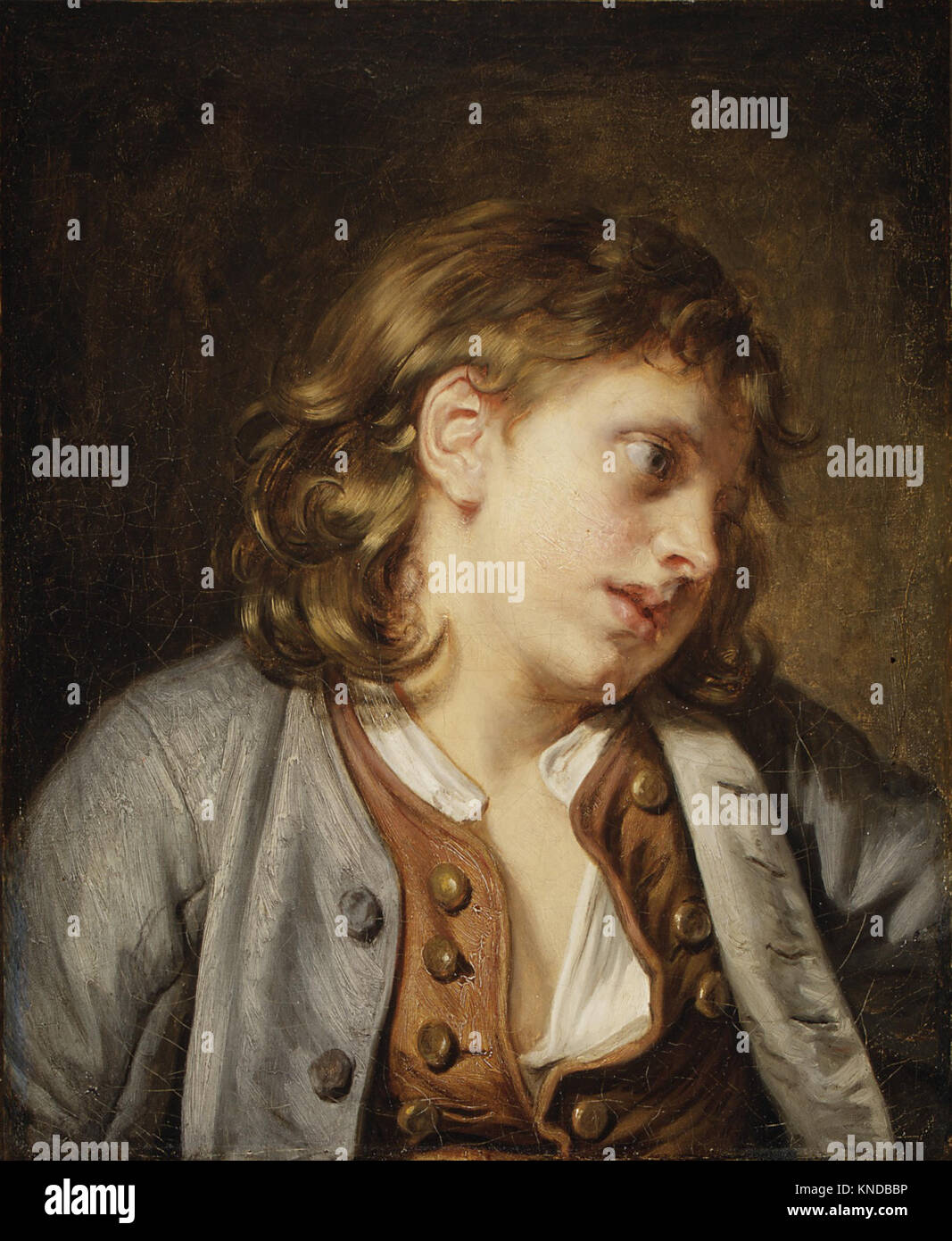 Head of a Young Boy, oil painting by French portrait painter Jean