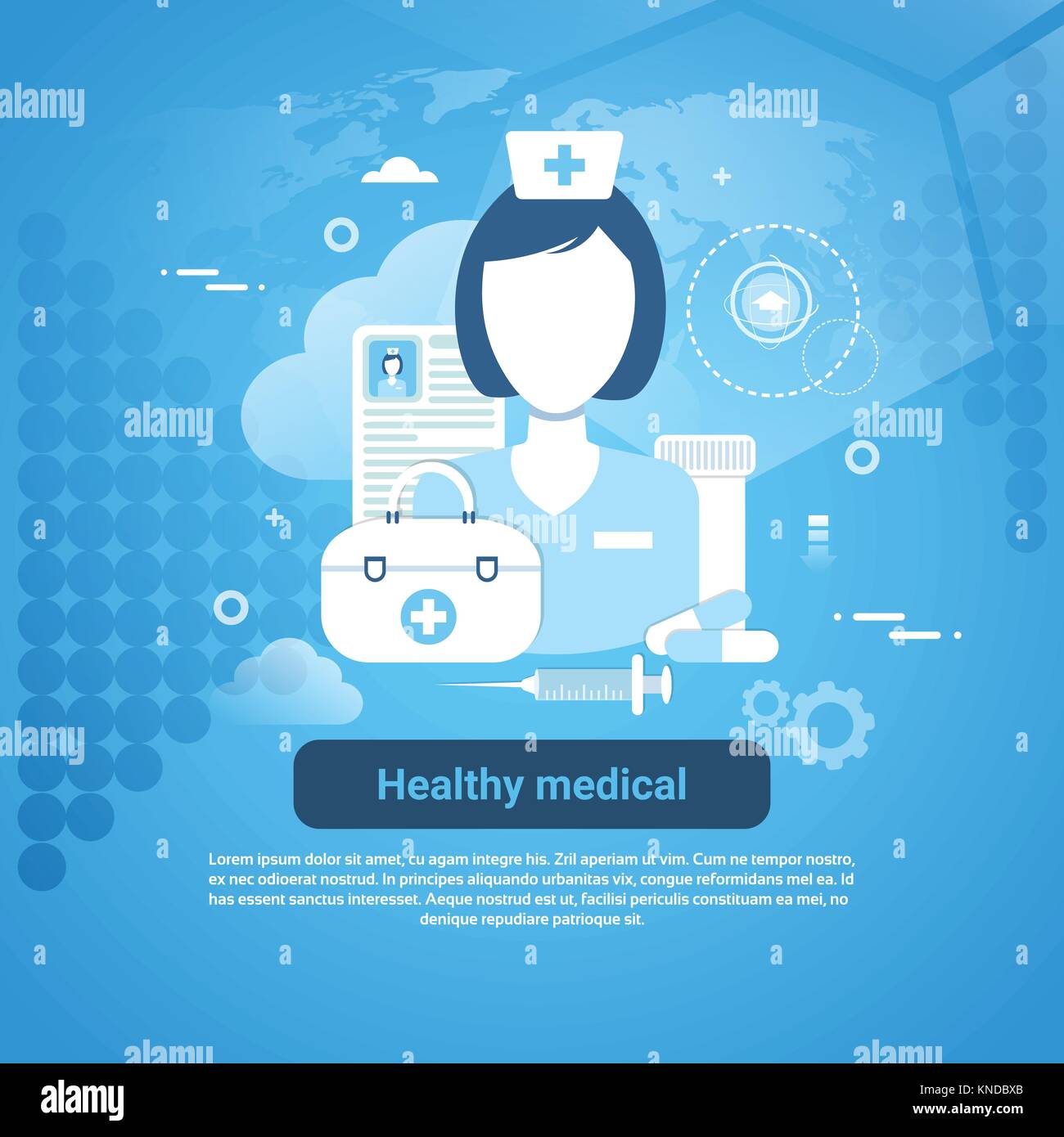 Healthy Medical Health Care Application Concept Web Banner With