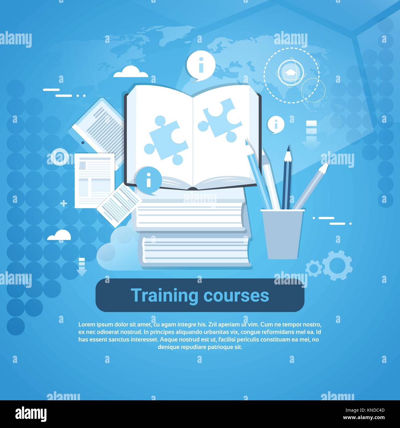 Training Courses Education Concept Web Banner With Copy Space Stock ...