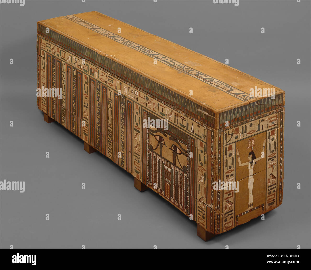 The coffin of Nakhtkhnum, an ancient Egyptian burial artifact, contains ...