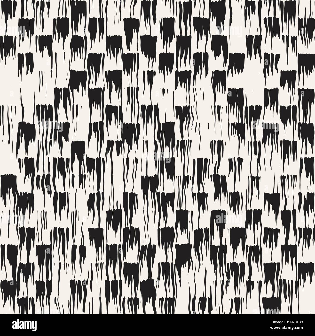Vector seamless pattern with brush stripes and strokes. Black and white ...