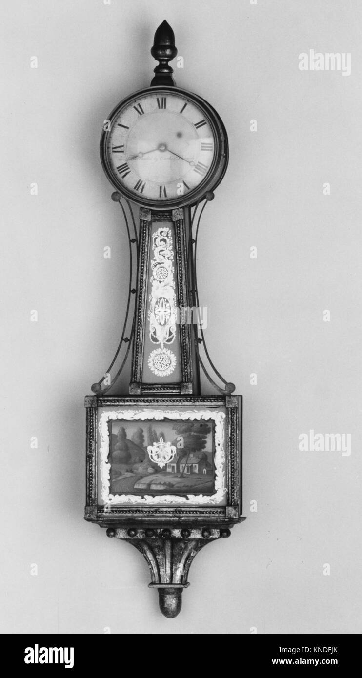 Banjo clock MET 199889 315 Maker Curtis and Dunning, 1816?ca. 1833