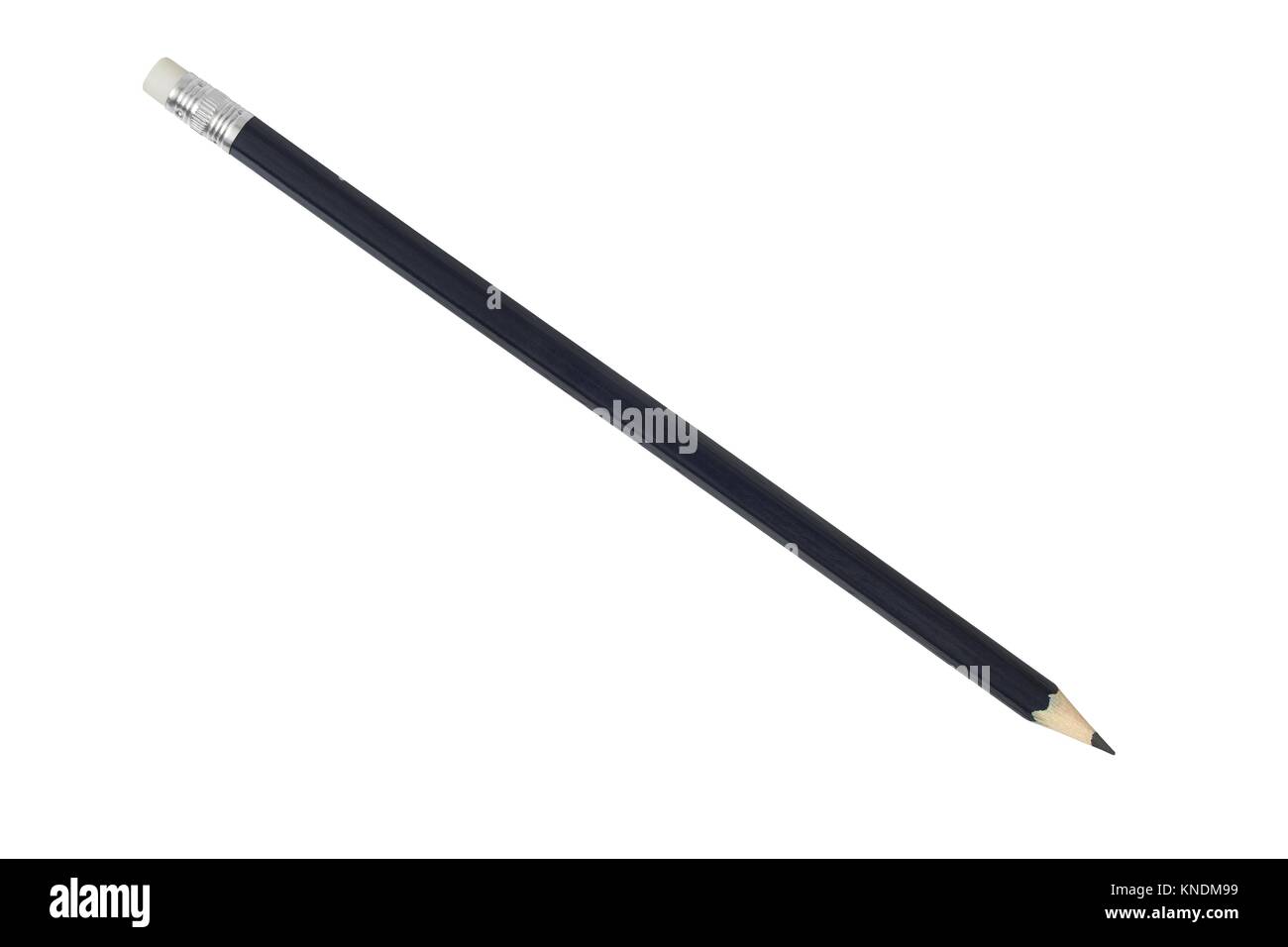 Black pencil with eraser isolated on white background Stock Photo Alamy