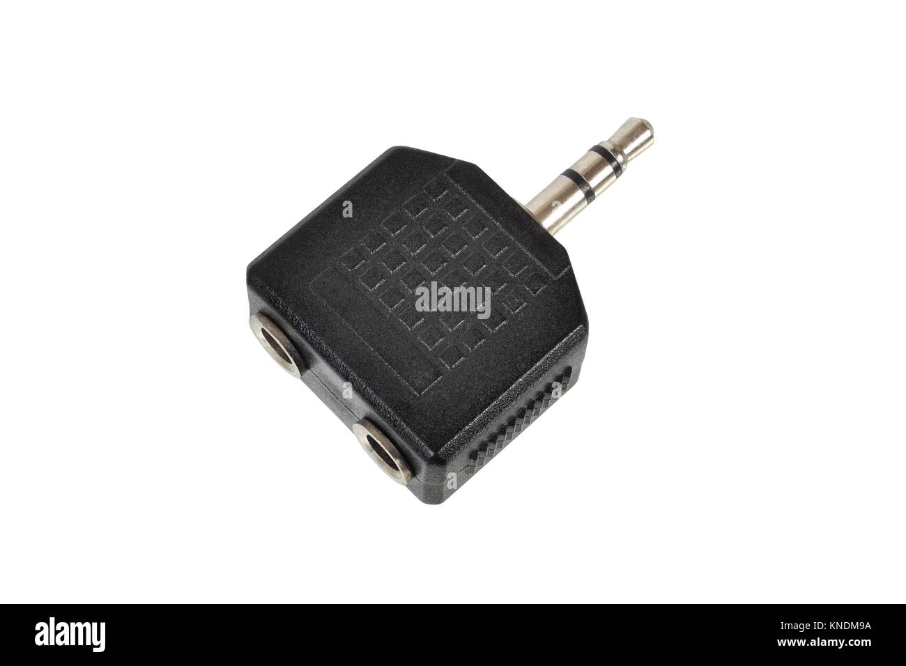 Audio jack splitter isolated on white background Stock Photo Alamy
