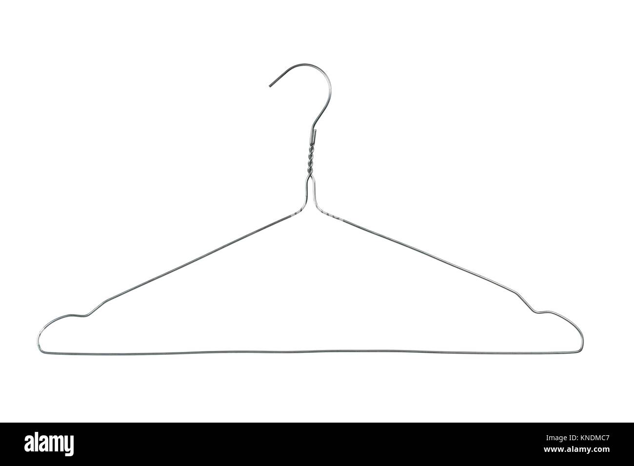 Wire coat hanger isolated on white background Stock Photo