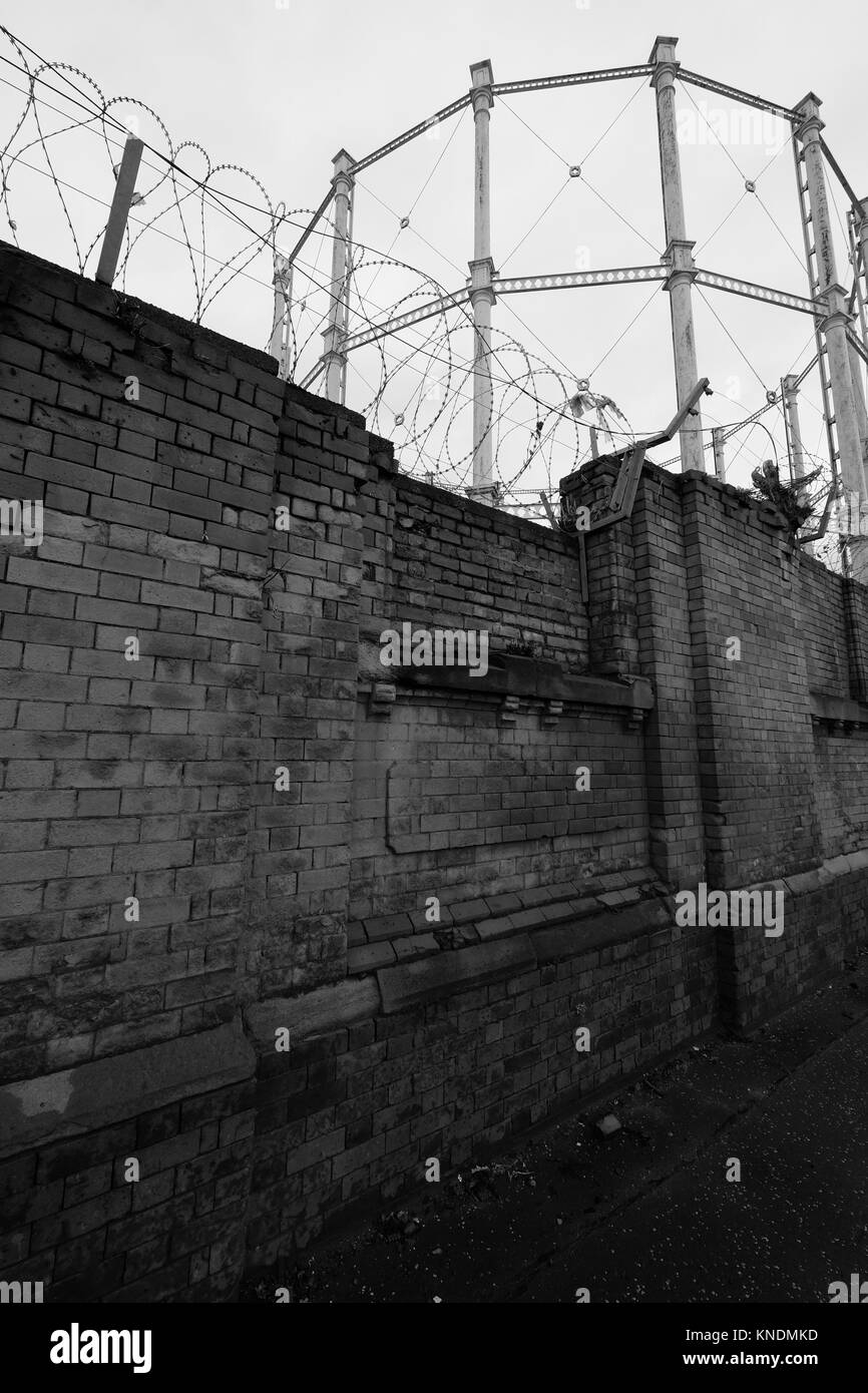 Old Gasworks Skeletons of the framework Manchester Stock Photo - Alamy