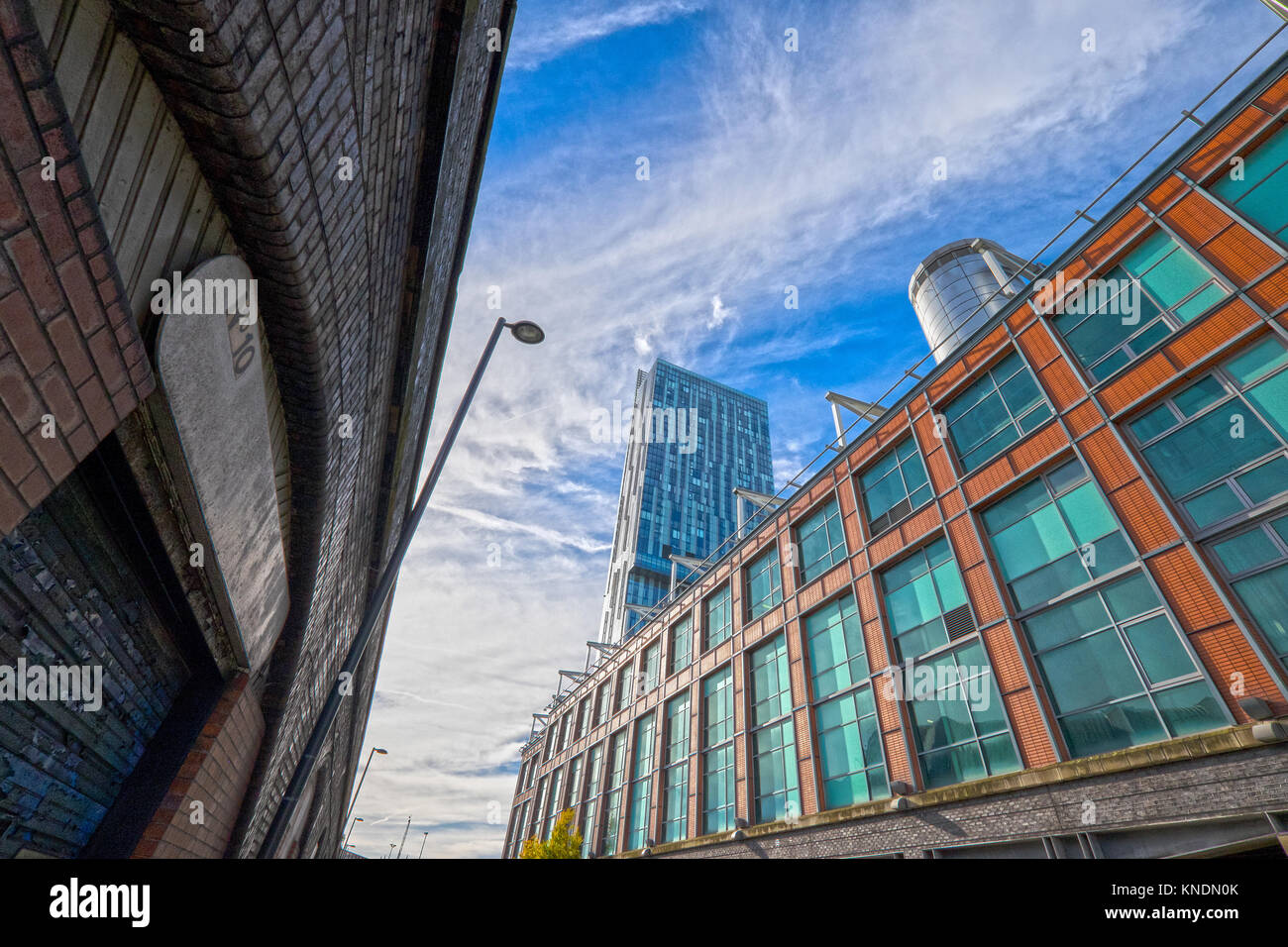 Buildings in Manchester the old and the new Stock Photo - Alamy