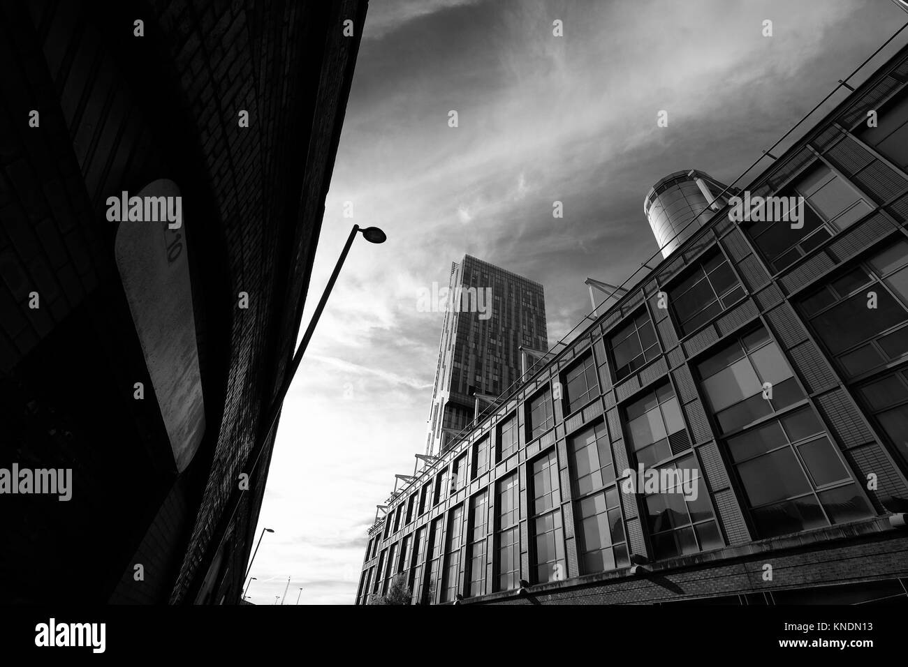 Buildings in Manchester the old and the new Stock Photo - Alamy