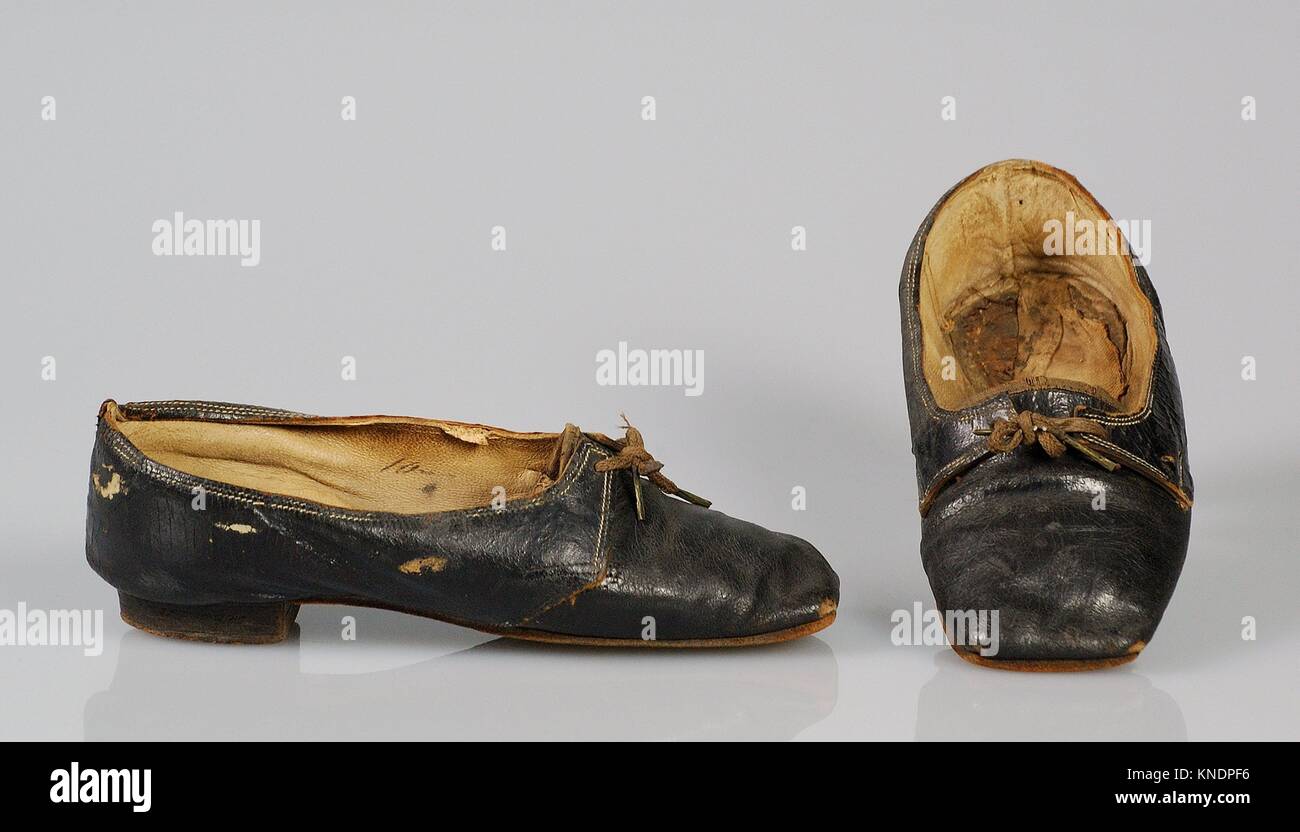 Shoes. Date: 1840-59; Culture: American; Medium: Leather Stock Photo - Alamy