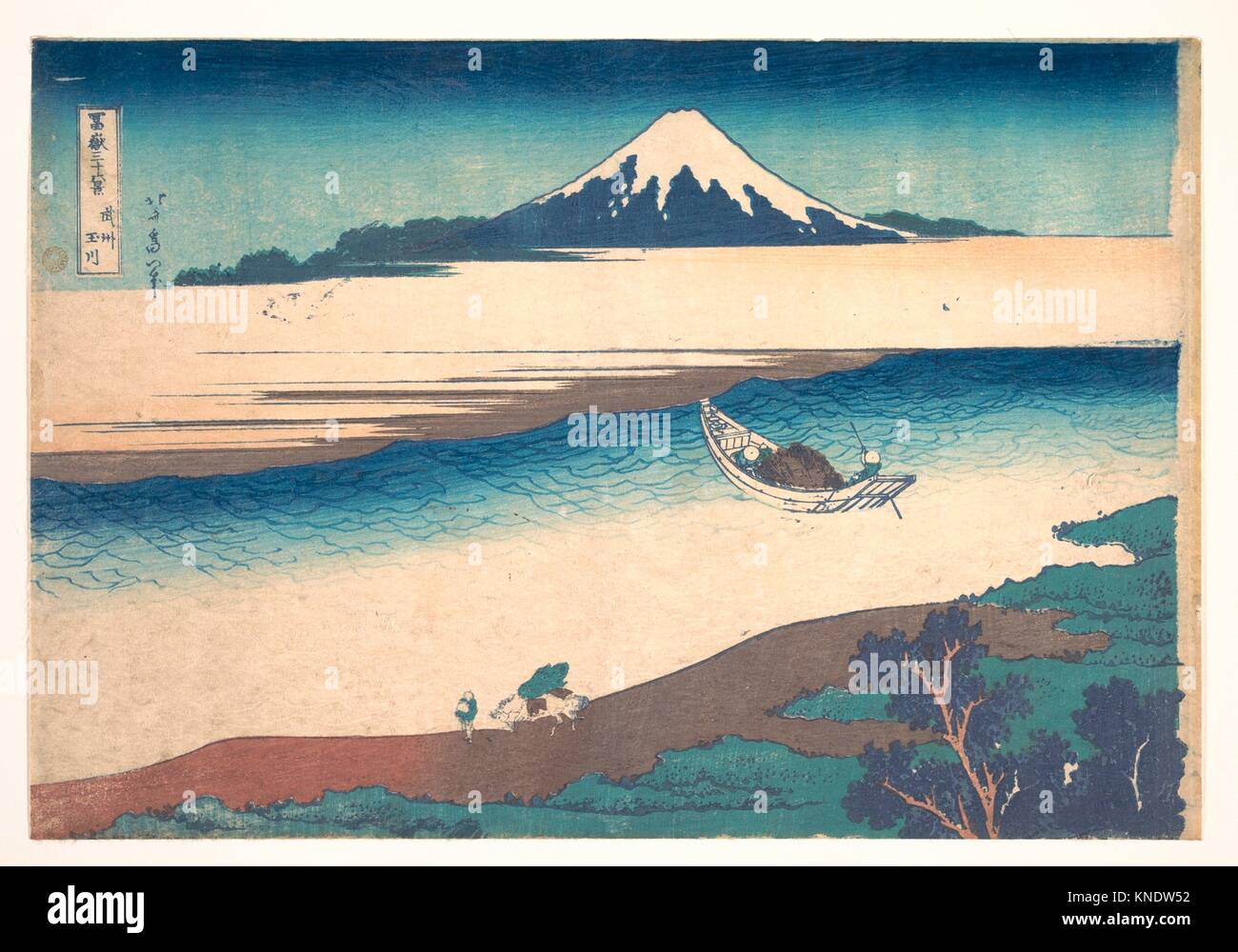 Tama River in Musashi Province (Bushu Tamagawa), from the series Thirty