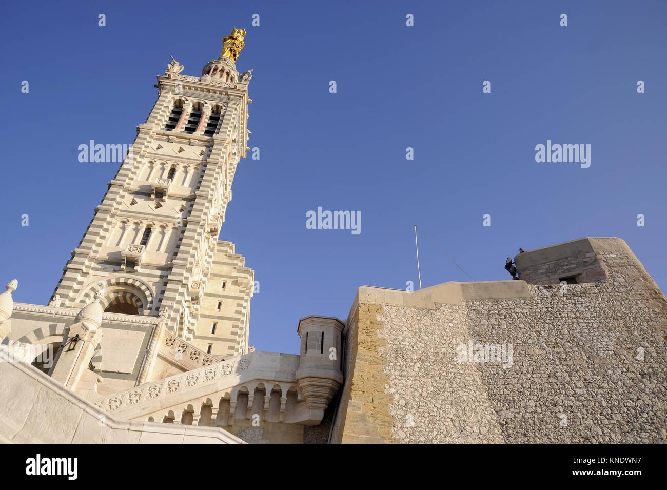 Marseille (France), the basilica Notre-Dame de la Garde Stock Photo