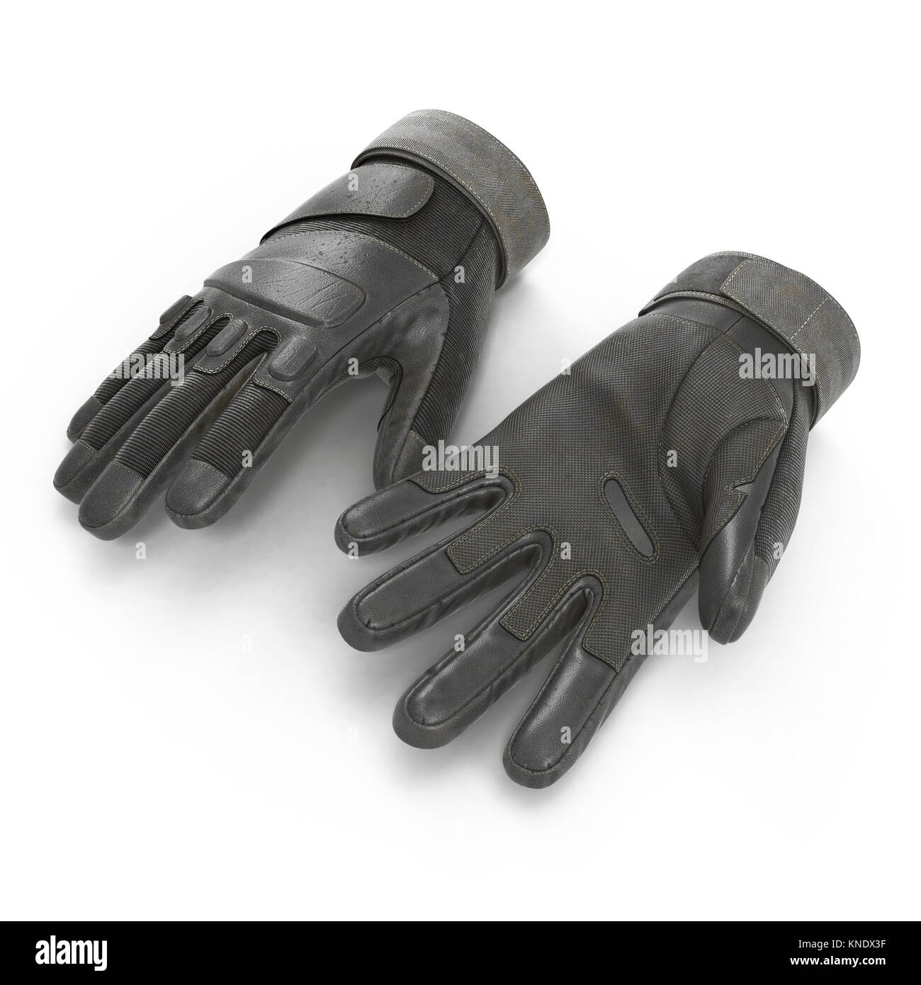 Blackhawk military tactical gloves leather. US Soldier gloves on white