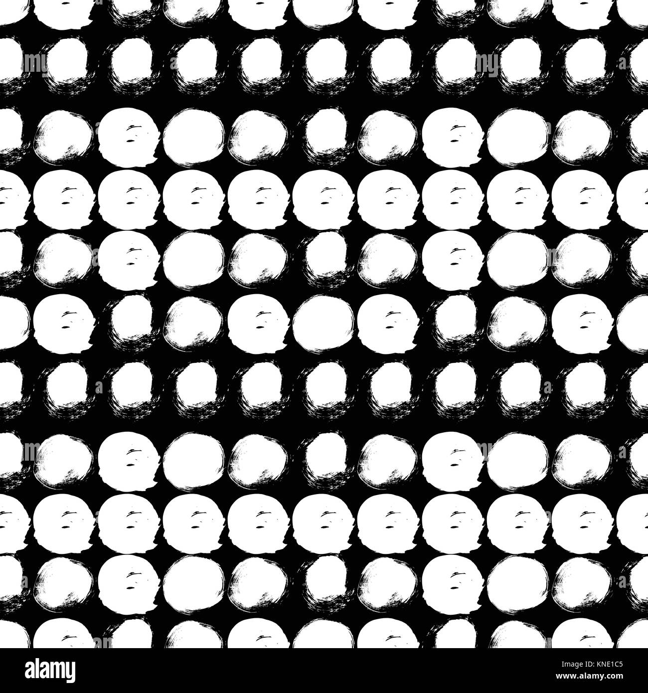 Seamless black and white pattern with circles Stock Vector Image & Art ...