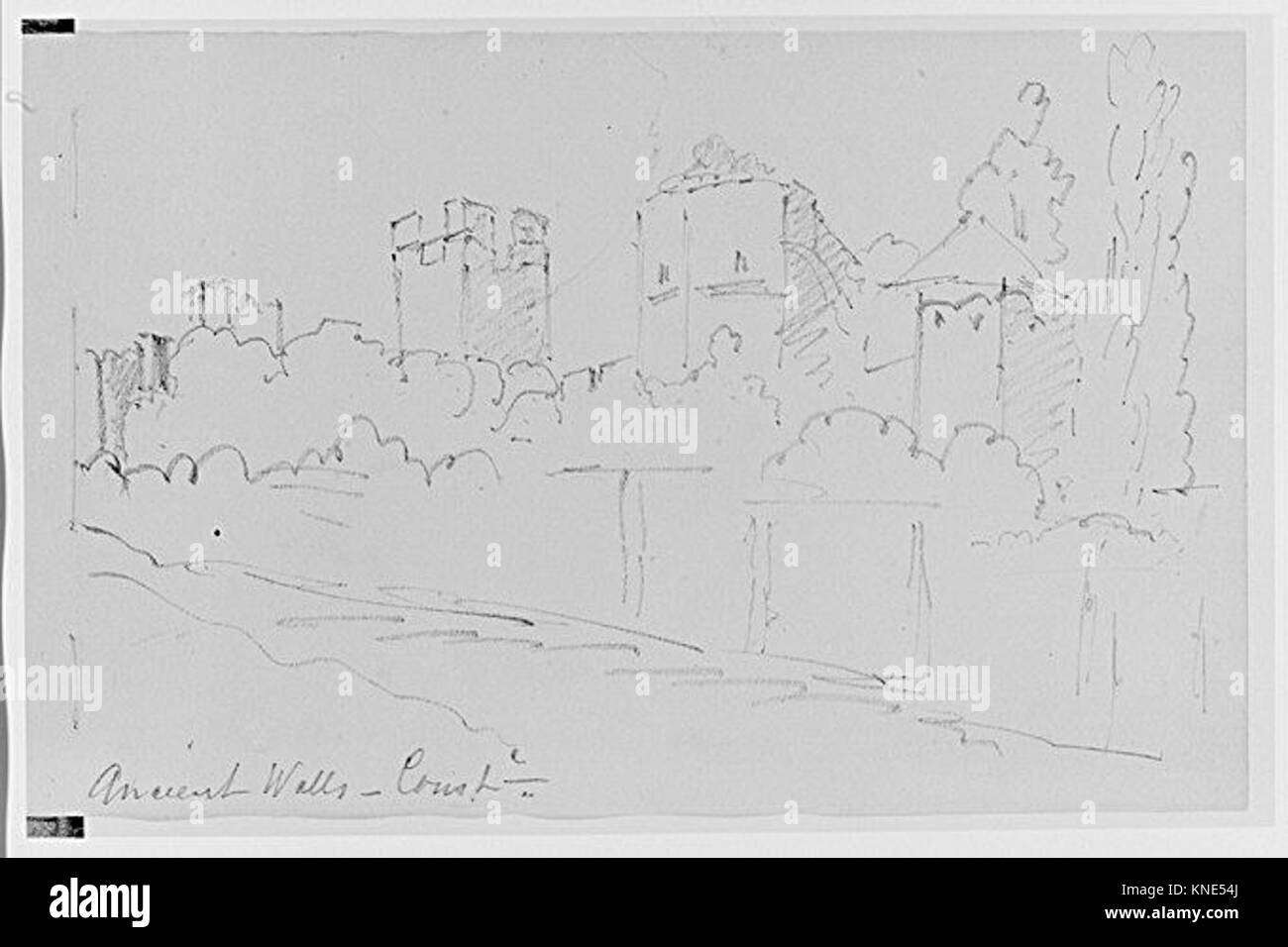 Ancient Walls, 1904 (from Sketchbook) MET 263759 16042 Stock Photo