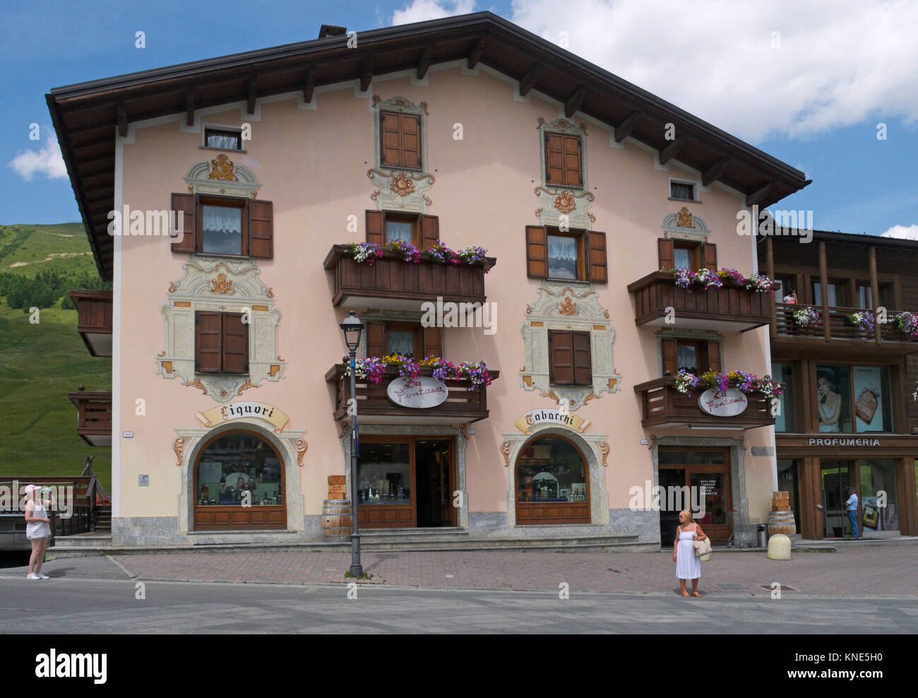 house and shop in Livigno, Lombardy region, Italy Stock Photo - Alamy