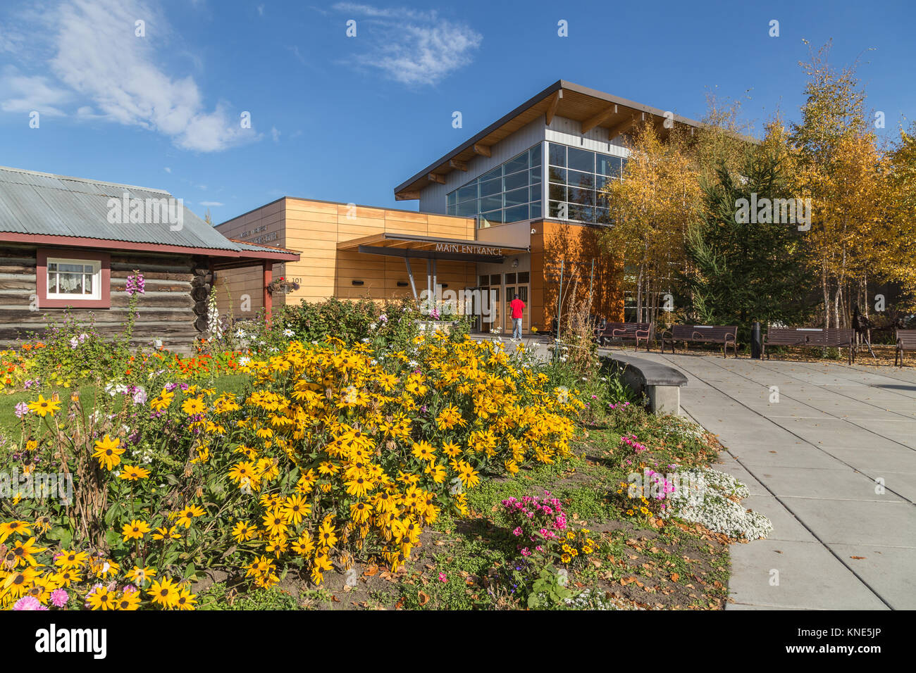 Morris Thompson Cultural & Visitors Center in Fairbanks, Alaska, USA Stock Photo