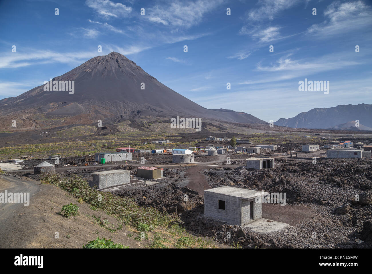 Pico do fogo volcano crater in cha das caldeiras hi-res stock ...