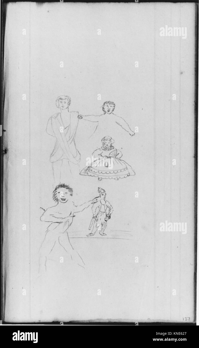 Various human figures in different poses Black and White Stock Photos ...