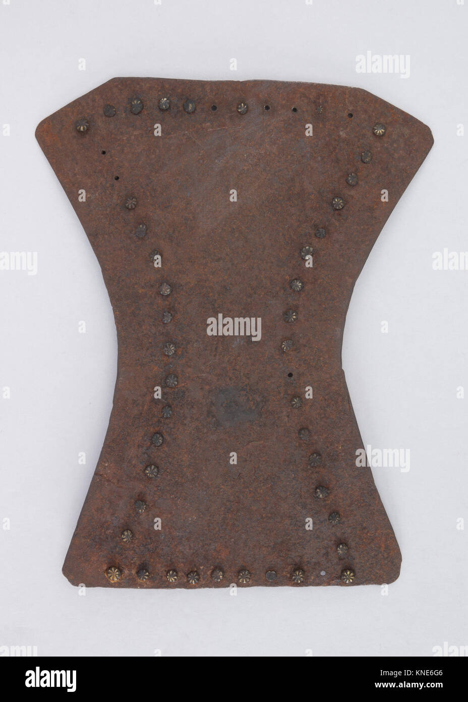 This brigandine plate is a component of medieval armor, illustrating ...