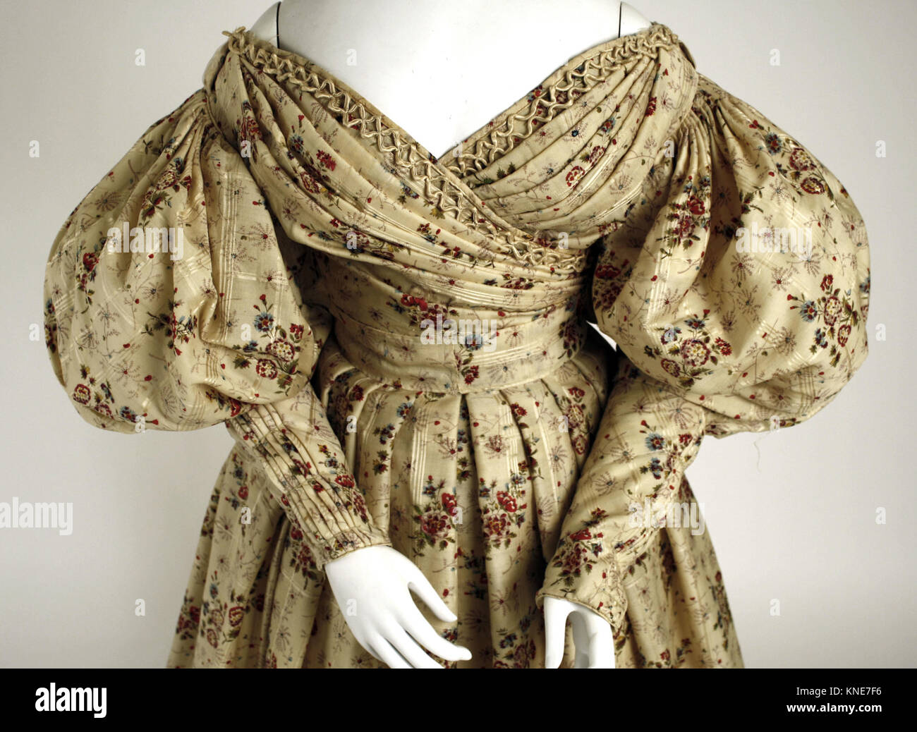 This afternoon dress is a historical example of fashion, showcasing the ...