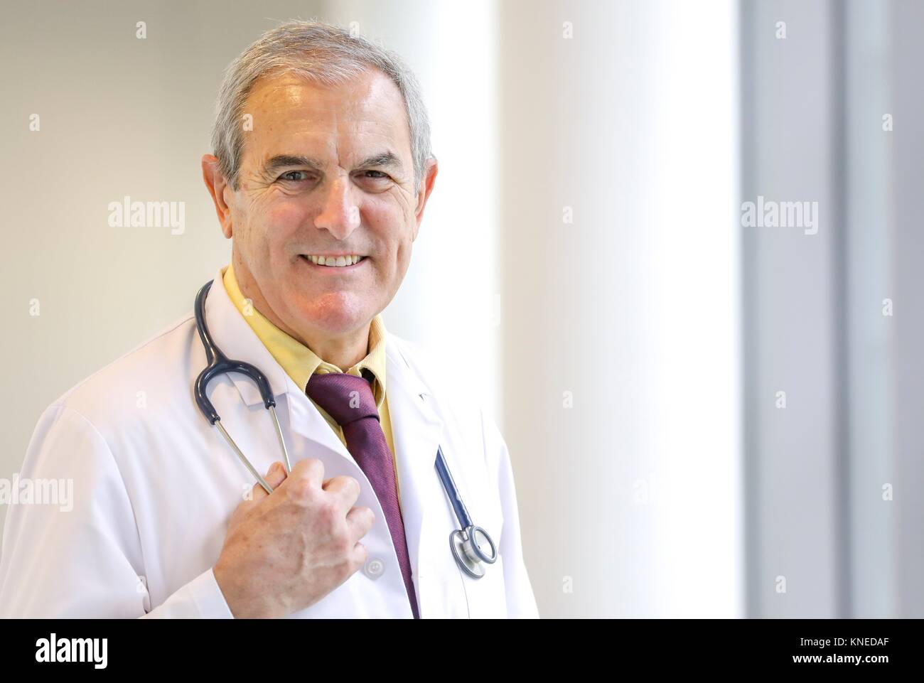 Doctor in corridor, Hospital Stock Photo Alamy