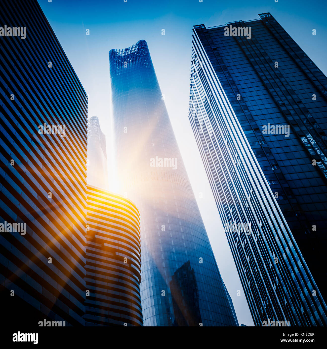 Skyscrapers from a low angle view in Shanghai,China Stock Photo - Alamy