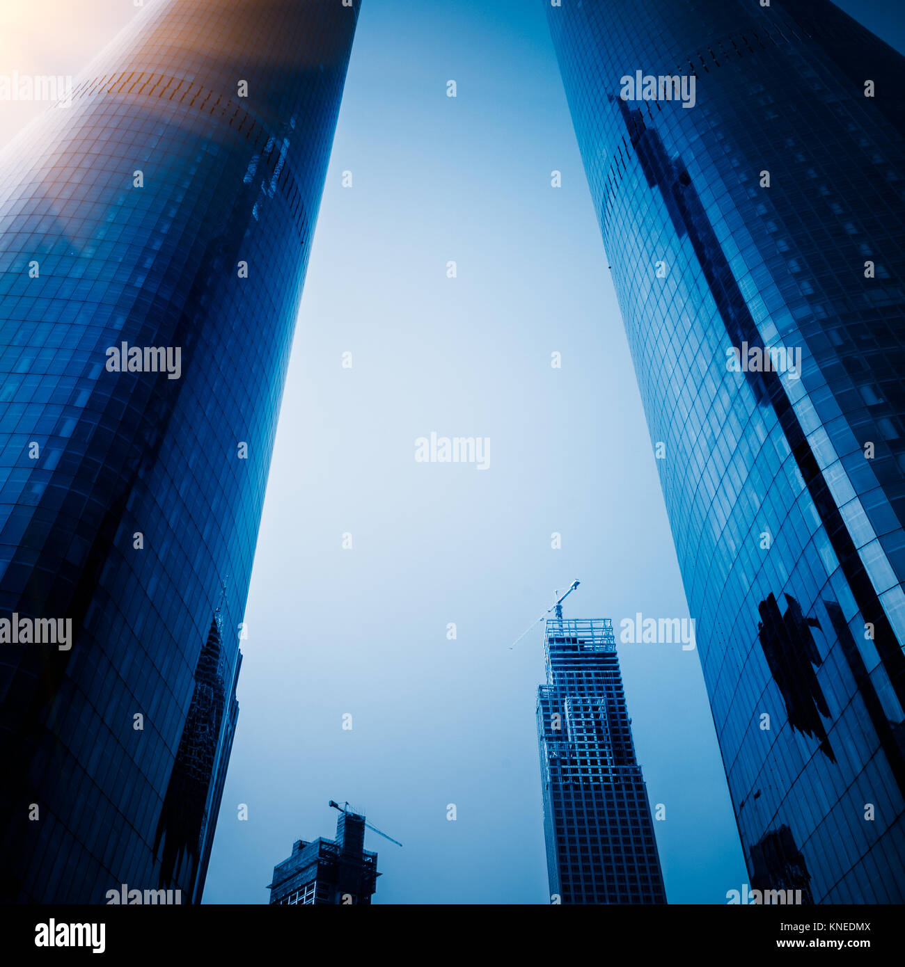 Skyscrapers from a low angle view in Shanghai,China Stock Photo - Alamy