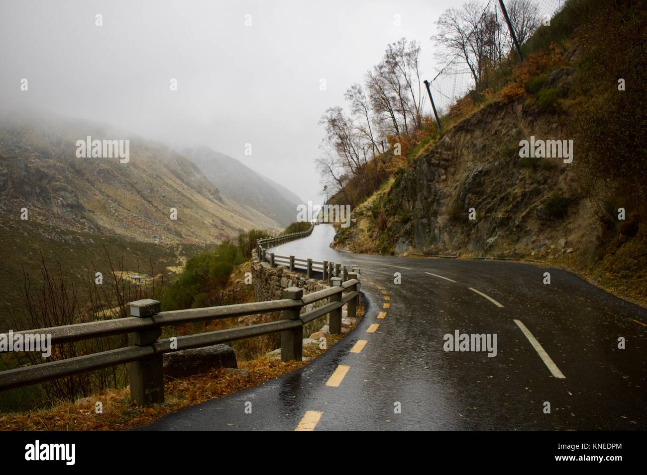 Serra da Estrela durante tempestade de outono Stock Photo