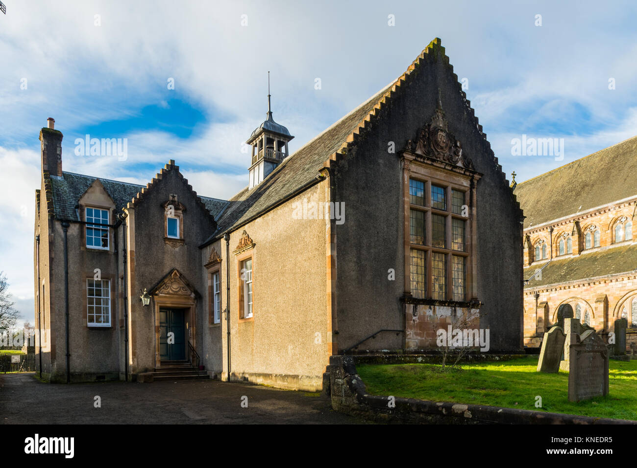 Dunblane,Scotland,UK-December 04,2017: The old church house that sits next to the Cathedral in Dunblane Stock Photo