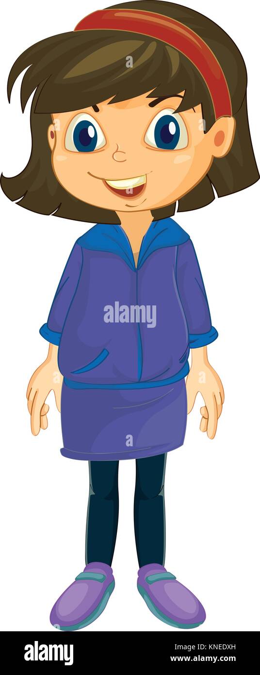illustration of a girl on a white background Stock Vector Image & Art ...