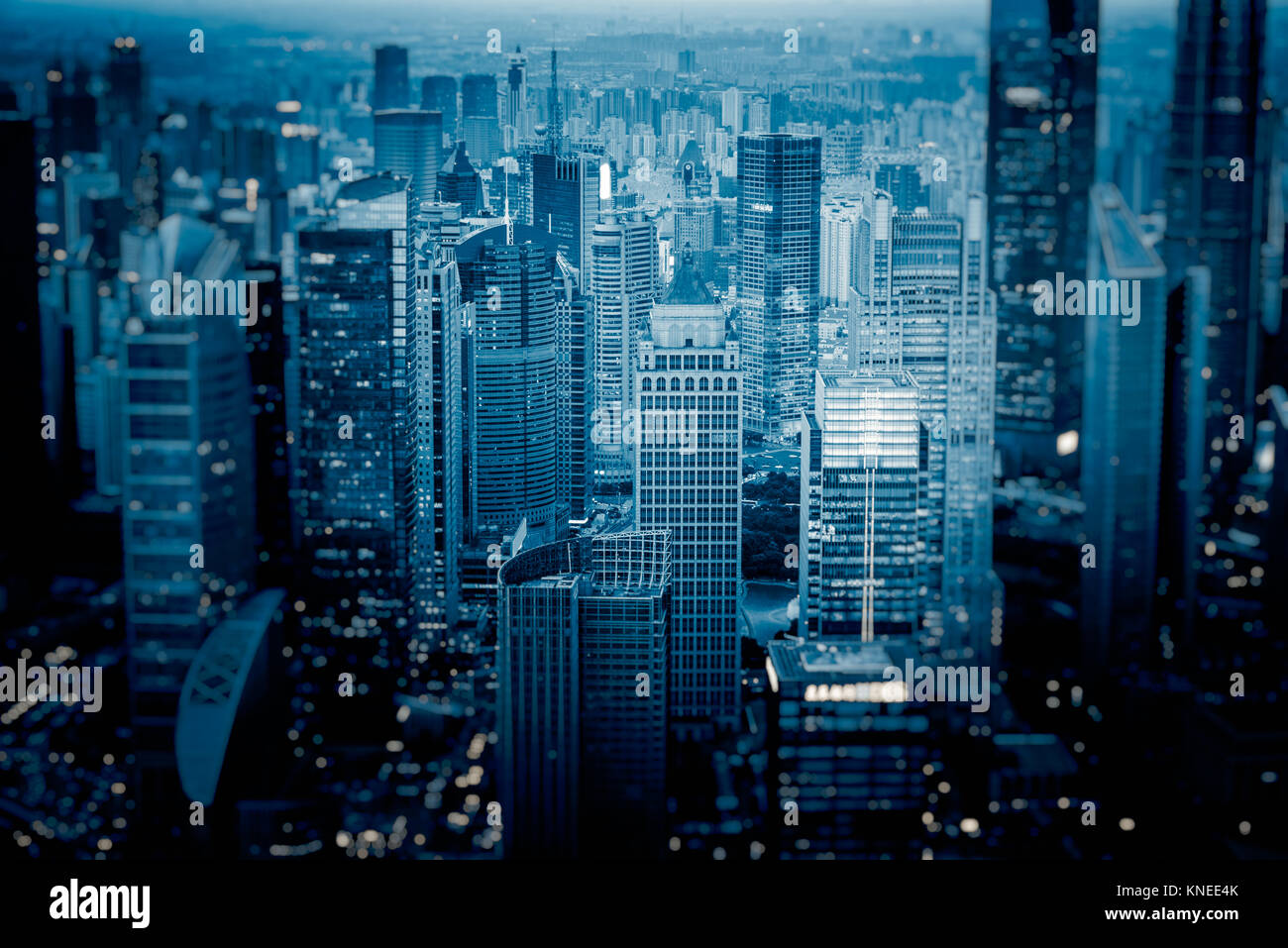 Aerial view downtown shanghai hi-res stock photography and images - Alamy