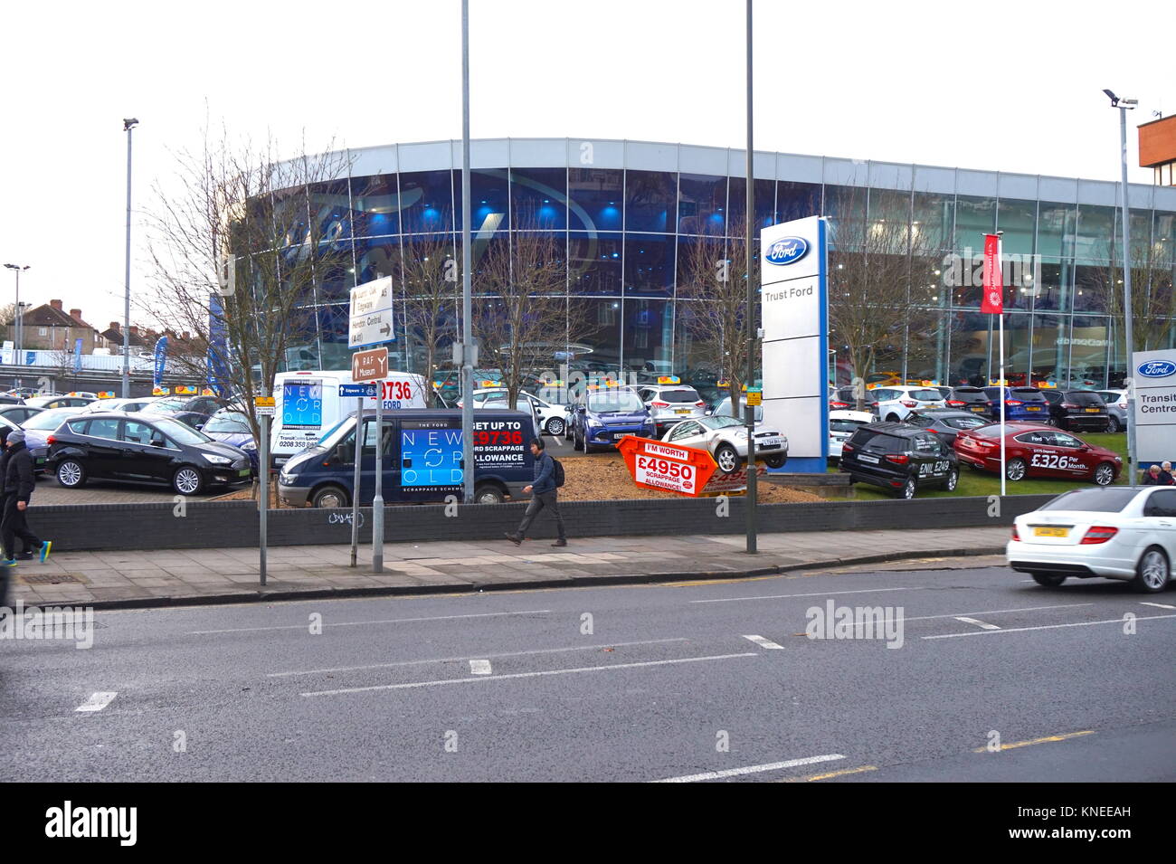 Ford Car Dealership in Colindale, Edgeware, London,England,United