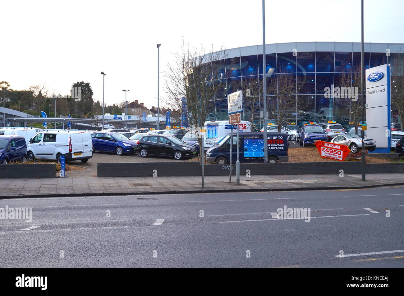 Ford Car Dealership in Colindale, Edgeware, London,England,United